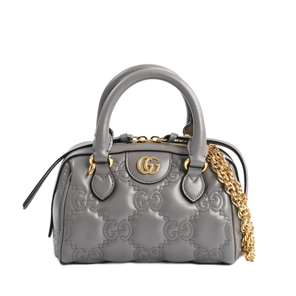 Gucci GG Matelasse Boston Bag Gray